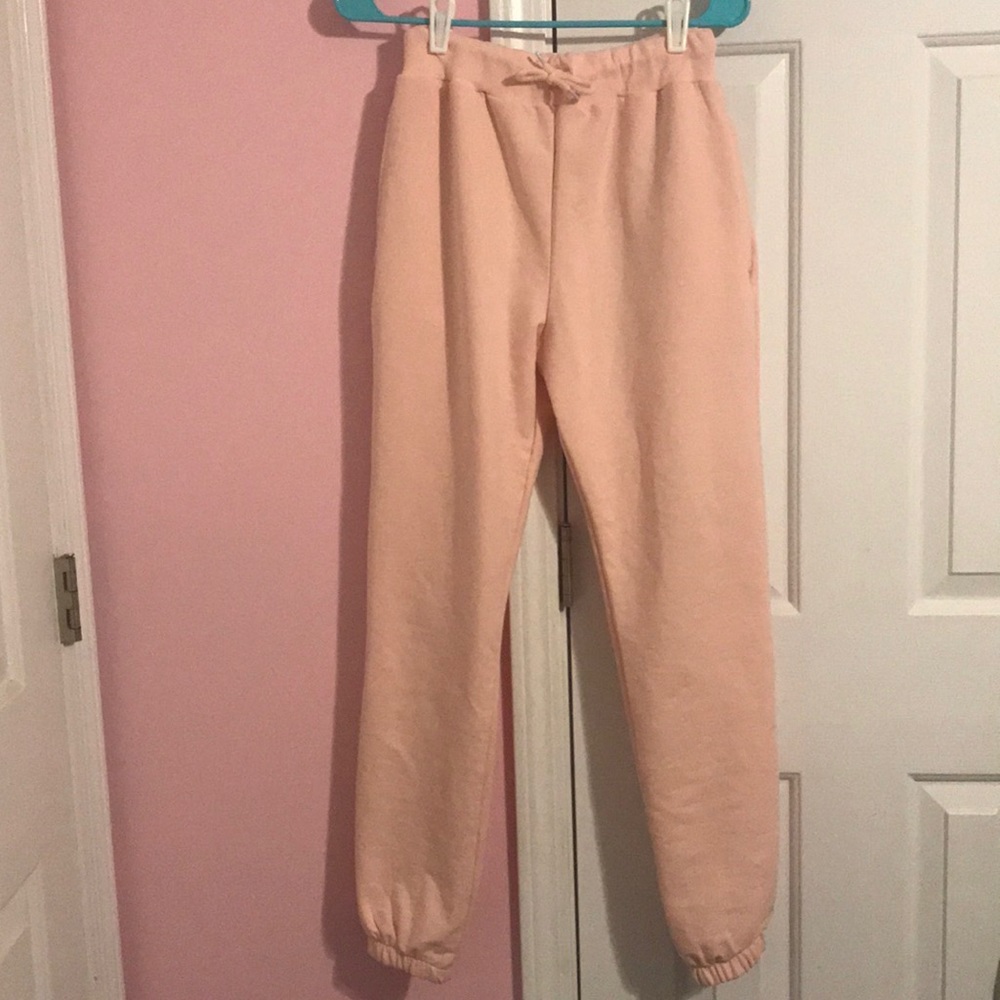 NWOT Nasty Gal blush pink sweatpants joggers - Picture 2 of 6